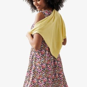 Ellos Floral Dress Plus Size Scoop Neck Stretchy Size 22/24